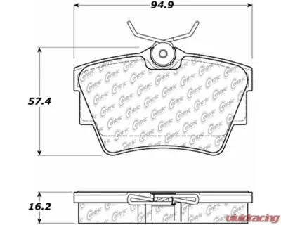 Posi-Quiet Semi-Metallic Brake Pads with Hardware 104.07060 - 104.07060