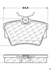 Posi-Quiet Semi-Metallic Brake Pads with Hardware 104.07060                                     - 104.07060 - Image 3