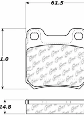 Posi-Quiet Semi-Metallic Brake Pads 104.07091                                     - 104.07091 - Image 3