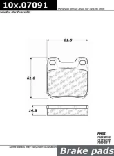 Posi-Quiet Semi-Metallic Brake Pads 104.07091                                     - 104.07091 - Image 3