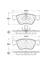 Posi-Quiet Semi-Metallic Brake Pads with Hardware 104.07100                                     - 104.07100 - Image 2