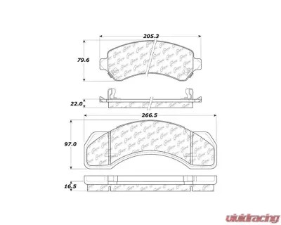 Posi-Quiet Semi-Metallic Brake Pads 104.07170 - 104.07170