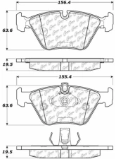 Posi-Quiet Semi-Metallic Brake Pads with Hardware 104.07250                                     - 104.07250 - Image 3