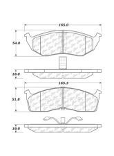 Posi-Quiet Semi-Metallic Brake Pads with Hardware 104.07300                                     - 104.07300 - Image 2