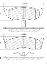 Posi-Quiet Semi-Metallic Brake Pads with Hardware 104.07300                                     - 104.07300 - Image 3