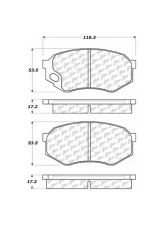 Posi-Quiet Semi-Metallic Brake Pads with Hardware 104.07350                                     - 104.07350 - Image 2