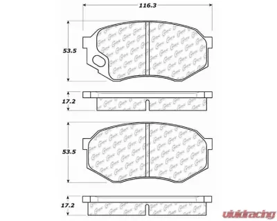 Posi-Quiet Semi-Metallic Brake Pads with Hardware 104.07350 - 104.07350