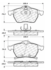 Posi-Quiet Semi-Metallic Brake Pads with Hardware 104.07360                                     - 104.07360 - Image 2