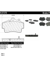 Posi-Quiet Semi-Metallic Brake Pads with Hardware 104.07370                                     - 104.07370 - Image 2