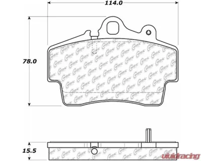 Posi-Quiet Semi-Metallic Brake Pads with Hardware 104.07370 - 104.07370