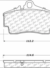 Posi-Quiet Semi-Metallic Brake Pads with Hardware 104.07380                                     - 104.07380 - Image 3
