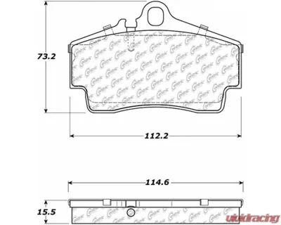 Posi-Quiet Semi-Metallic Brake Pads with Hardware 104.07380 - 104.07380