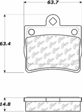 Posi-Quiet Semi-Metallic Brake Pads with Hardware 104.07390                                     - 104.07390 - Image 3