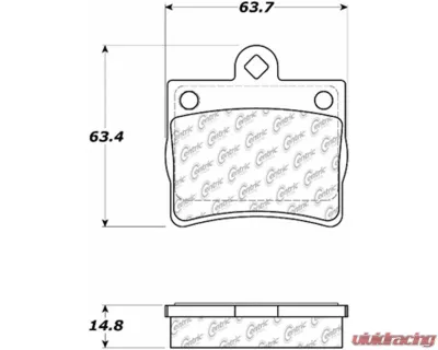 Posi-Quiet Semi-Metallic Brake Pads with Hardware 104.07390 - 104.07390