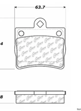 Posi-Quiet Semi-Metallic Brake Pads with Hardware 104.07390                                     - 104.07390 - Image 3