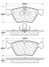 Posi-Quiet Semi-Metallic Brake Pads with Hardware 104.07400                                     - 104.07400 - Image 3