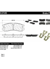 Posi-Quiet Semi-Metallic Brake Pads with Hardware 104.07540                                     - 104.07540 - Image 2