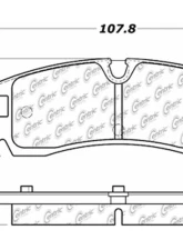 Posi-Quiet Semi-Metallic Brake Pads with Hardware 104.07540                                     - 104.07540 - Image 3