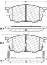 Posi-Quiet Semi-Metallic Brake Pads with Hardware 104.07550                                     - 104.07550 - Image 2