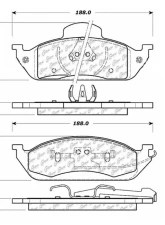 Posi-Quiet Semi-Metallic Brake Pads with Hardware 104.07600                                     - 104.07600 - Image 2