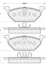 Posi-Quiet Semi-Metallic Brake Pads with Hardware 104.07680                                     - 104.07680 - Image 2