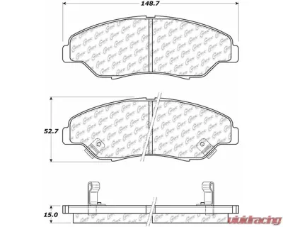 Posi-Quiet Semi-Metallic Brake Pads with Hardware 104.07740 - 104.07740