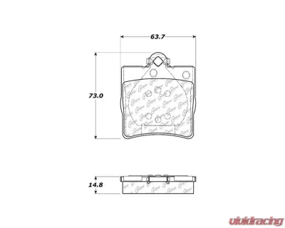 Posi-Quiet Semi-Metallic Brake Pads with Hardware 104.07790 - 104.07790