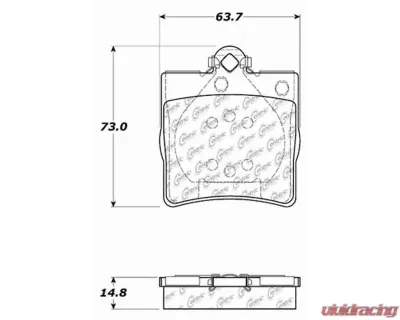 Posi-Quiet Semi-Metallic Brake Pads with Hardware 104.07790 - 104.07790