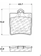 Posi-Quiet Semi-Metallic Brake Pads with Hardware 104.07790                                     - 104.07790 - Image 3