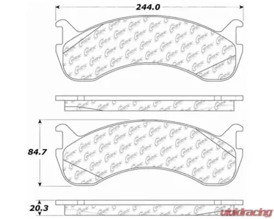 Posi-Quiet Semi-Metallic Brake Pads with Hardware 104.07860 - 104.07860
