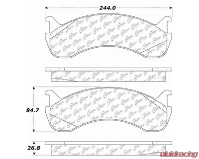 Posi-Quiet Semi-Metallic Brake Pads with Hardware 104.07861 - 104.07861