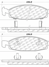 Posi-Quiet Semi-Metallic Brake Pads with Hardware 104.07900                                     - 104.07900 - Image 3