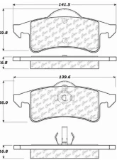Posi-Quiet Semi-Metallic Brake Pads with Hardware 104.07910                                     - 104.07910 - Image 3