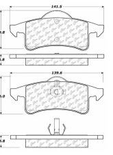 Posi-Quiet Semi-Metallic Brake Pads with Hardware 104.07910                                     - 104.07910 - Image 3