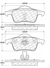 Posi-Quiet Semi-Metallic Brake Pads with Hardware 104.07950                                     - 104.07950 - Image 3