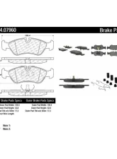 Posi-Quiet Semi-Metallic Brake Pads with Hardware 104.07960                                     - 104.07960 - Image 2