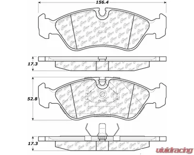 Posi-Quiet Semi-Metallic Brake Pads with Hardware 104.07960 - 104.07960
