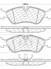 Posi-Quiet Semi-Metallic Brake Pads with Hardware 104.07960                                     - 104.07960 - Image 3