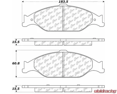 Posi-Quiet Semi-Metallic Brake Pads with Hardware 104.08040 - 104.08040