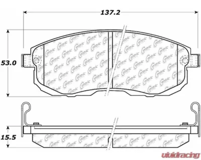 Posi-Quiet Semi-Metallic Brake Pads with Hardware 104.08151 - 104.08151