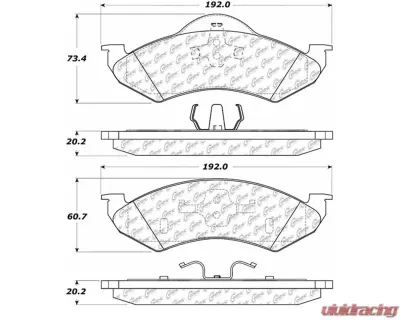Posi-Quiet Semi-Metallic Brake Pads with Hardware 104.08200 - 104.08200