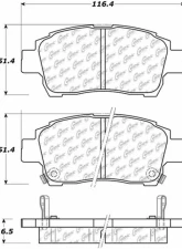 Posi-Quiet Semi-Metallic Brake Pads with Hardware 104.08220                                     - 104.08220 - Image 3