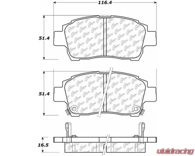 Posi-Quiet Semi-Metallic Brake Pads with Hardware 104.08220 - 104.08220