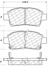 Posi-Quiet Semi-Metallic Brake Pads with Hardware 104.08220                                     - 104.08220 - Image 3