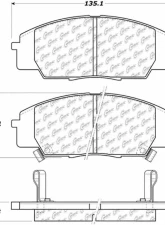 Posi-Quiet Semi-Metallic Brake Pads with Hardware 104.08290                                     - 104.08290 - Image 3