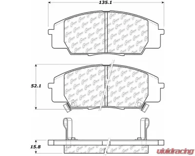 Posi-Quiet Semi-Metallic Brake Pads with Hardware 104.08290 - 104.08290
