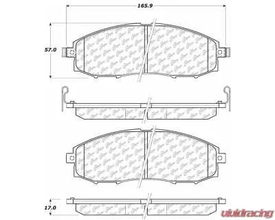 Posi-Quiet Semi-Metallic Brake Pads with Hardware 104.08300 - 104.08300