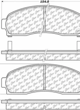 Posi-Quiet Semi-Metallic Brake Pads with Hardware 104.08330                                     - 104.08330 - Image 3