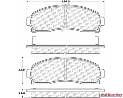 Posi-Quiet Semi-Metallic Brake Pads with Hardware 104.08330 - 104.08330