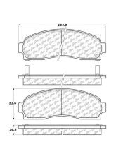 Posi-Quiet Semi-Metallic Brake Pads with Hardware 104.08331                                     - 104.08331 - Image 3